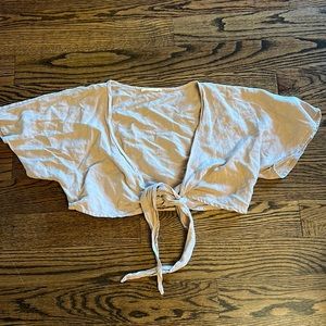 Tie front crop top